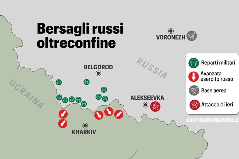 Guerra in Ucraina, la mappa dei bersagli russi oltreconfinfe