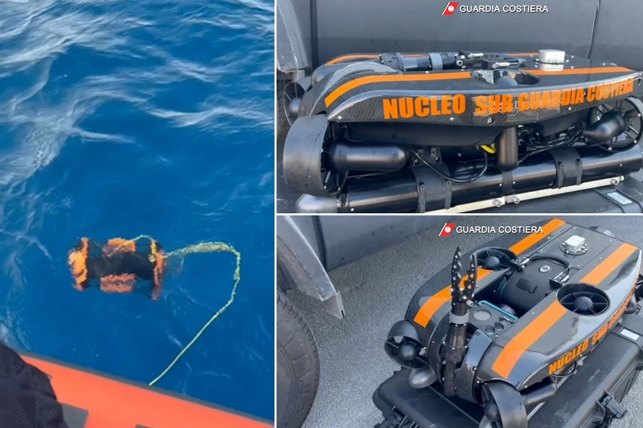 Il Rov della Guardia costiera in azione sul naufragio di Palermo