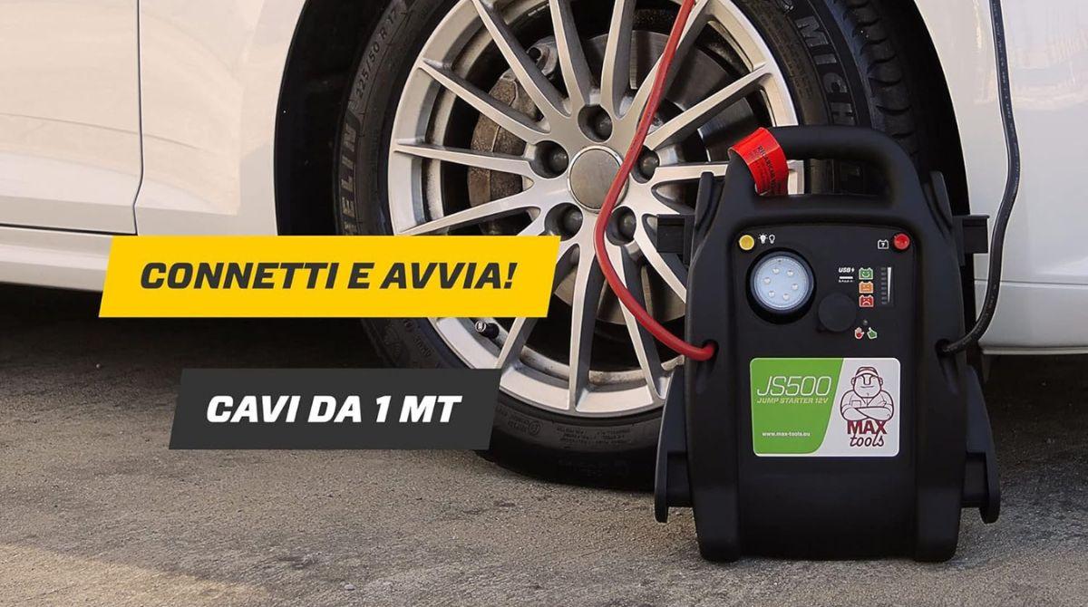 Batteria scarica? Avvia la tua auto in pochi secondi con lo starter Maxtools JS500