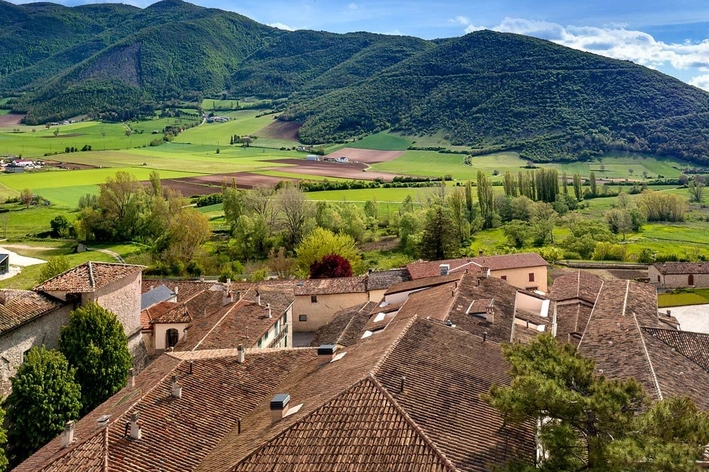 La vista dalle camere sul Parco Nazionale dei Monti Sibillini.