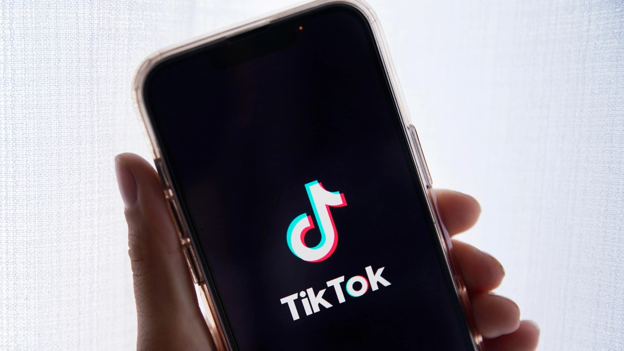 In this photo illustration a person holds up a cell phone with the TikTok logo displayed in Los Angeles, California, USA, 17 May 2023. ANSA/CAROLINE BREHMAN