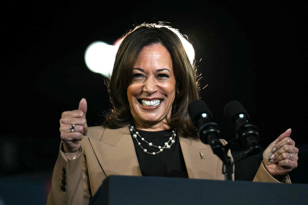 La vice presidente Usa e candidata dem alla Casa Bianca, Kamala Harris