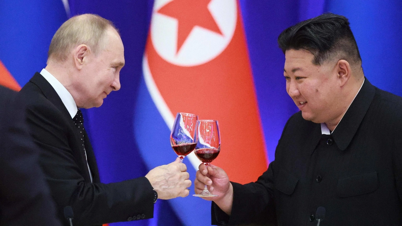 Vladimir Putin e Kim Jong-un (Ansa)