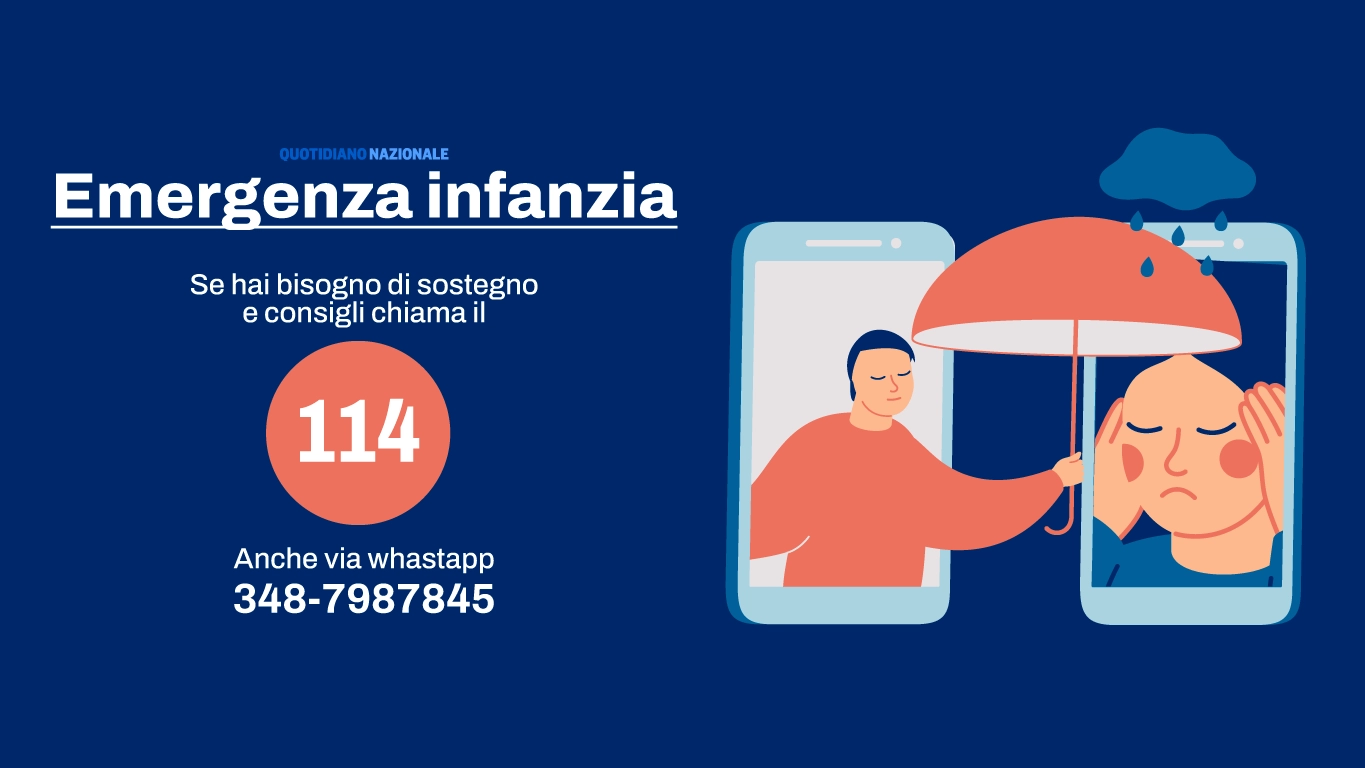 Il numero 114 gestito da Telefono Azzurro e dedicato all'emergenza infanzia