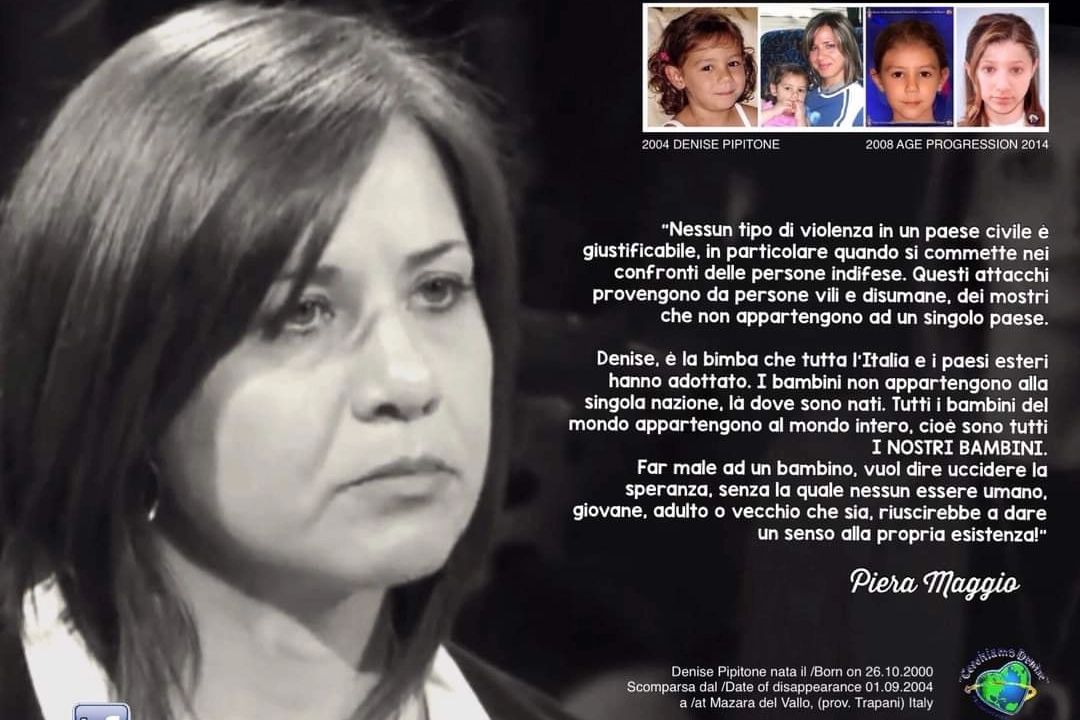 Piera Maggio, la mamma di Denise Pipitone, continua a cercare la verità sulla scomparsa della figlia