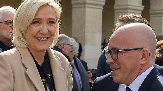 Marine Le Pen assieme ad Eric Ciotti.