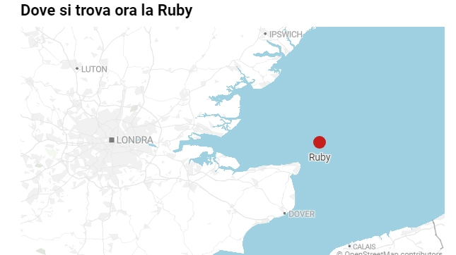 La mappa della nave Ruby