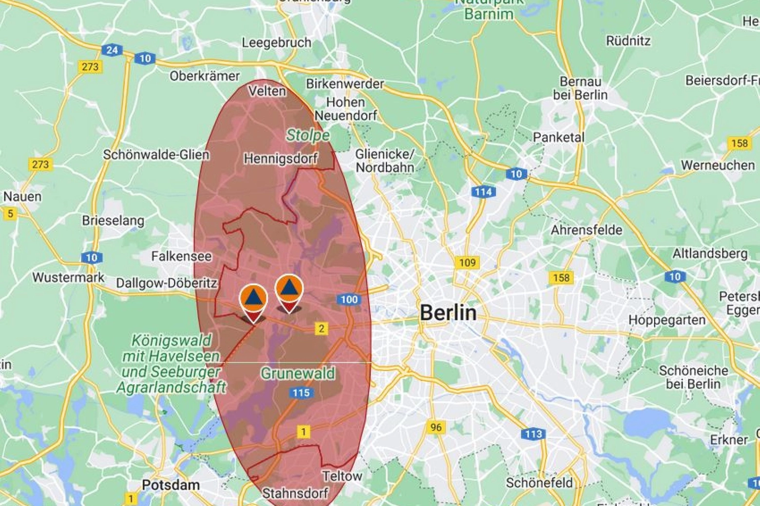 Rischio nube tossica su un'area di Berlino per fuoco in una fabbrica
