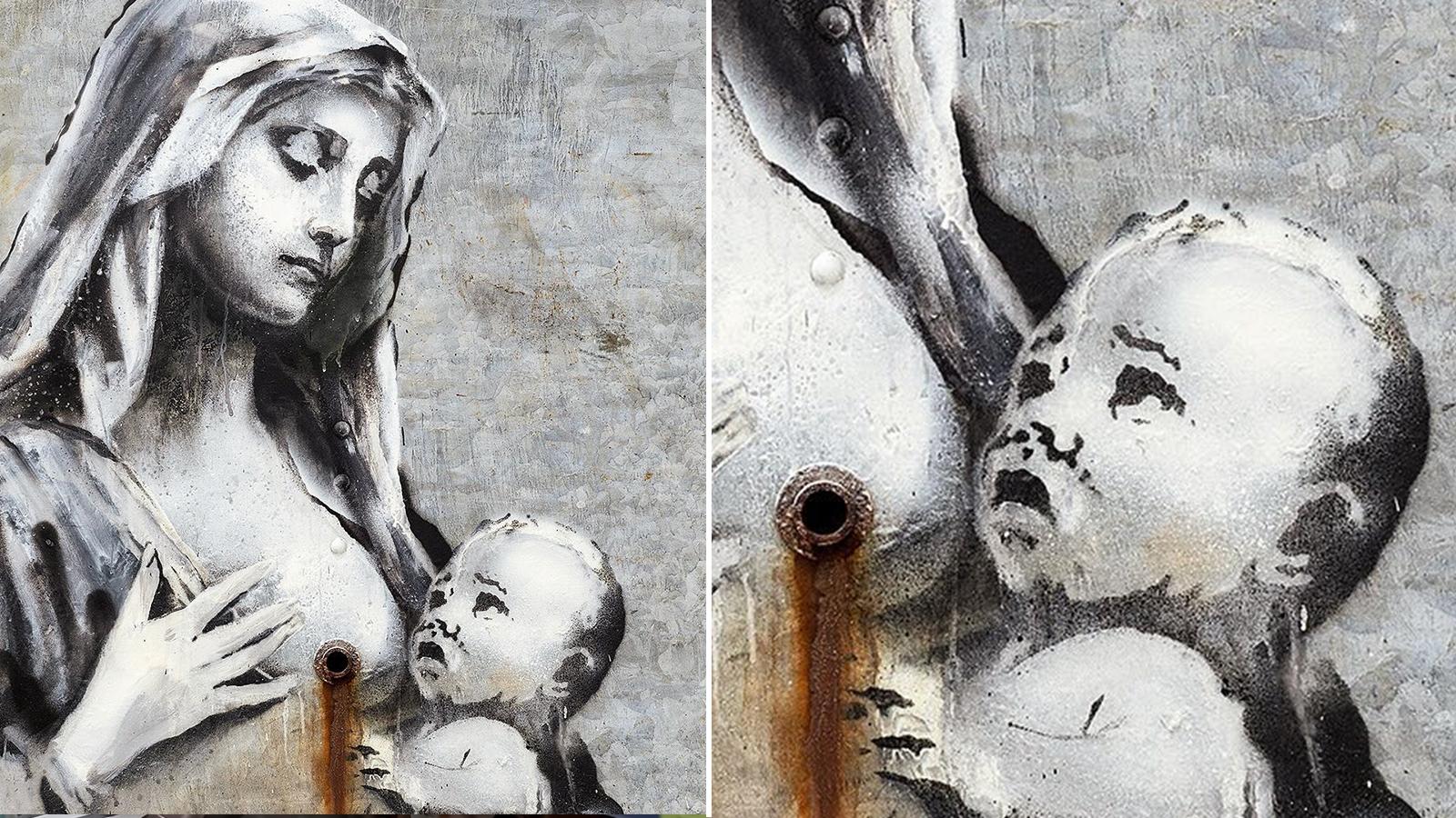 Banksy: cosa sappiamo della Madonna con bambino, la nuova opera dello street artist