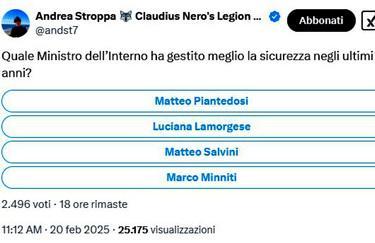 "Chi è stato il migliore ministro dell’Interno?". L’uomo di Musk in Italia tira la volata a Salvini