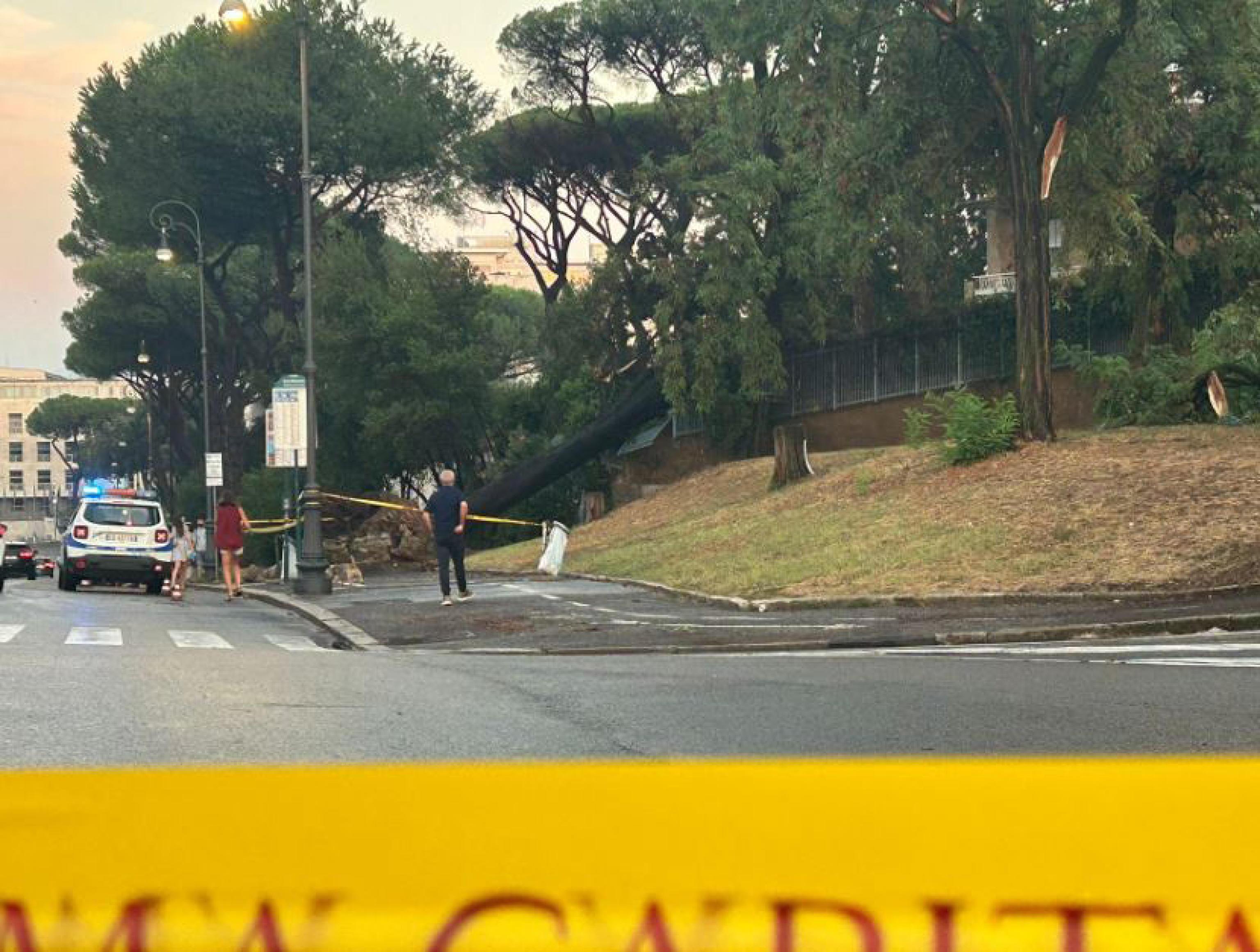 Maltempo a Roma: allagamenti e alberi caduti, due persone bloccate in auto. Le strade chiuse