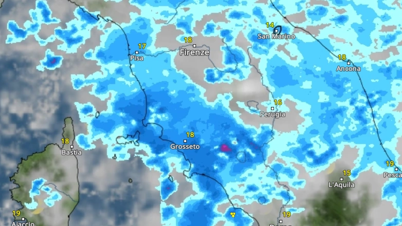 La nuova ondata di maltempo in arrivo verso la Toscana (Modelli Meteo&Radar)