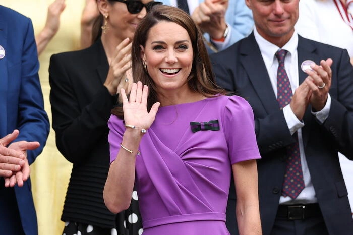 Kate Middleton arriva a Wimbledon (Epa)