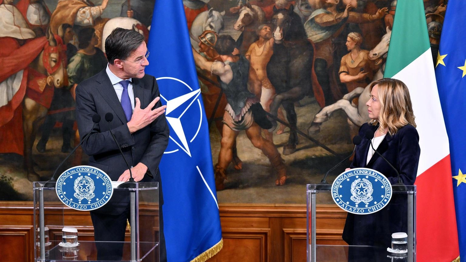 Meloni vede Rutte, con la Nato per una pace giusta in Ucraina