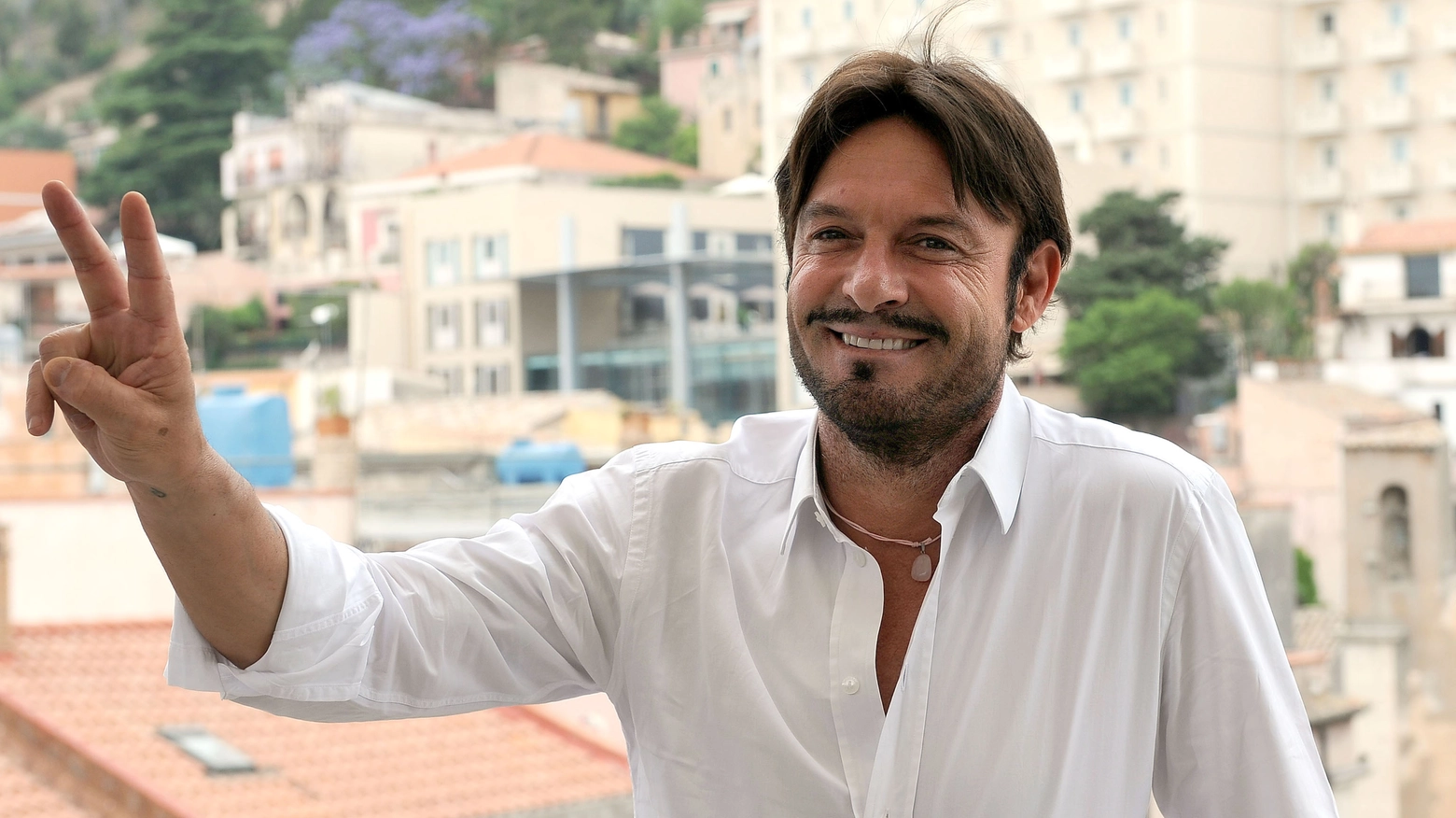 Totò Schillaci in una foto di qualche anno fa al Taormina Film Fest (Ansa)