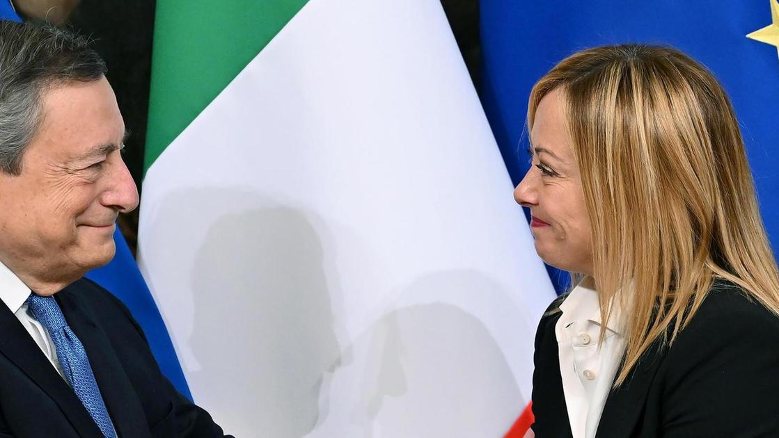 Draghi a palazzo Chigi per incontrare Meloni