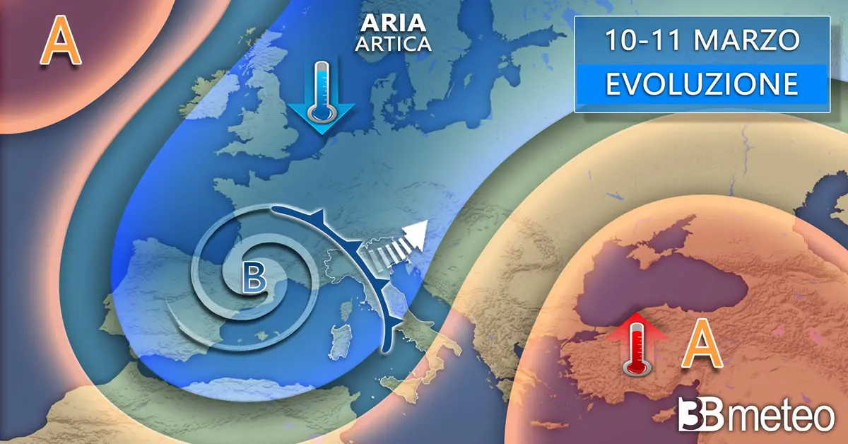 Meteo: 8 giorni di pesante maltempo sull’Italia