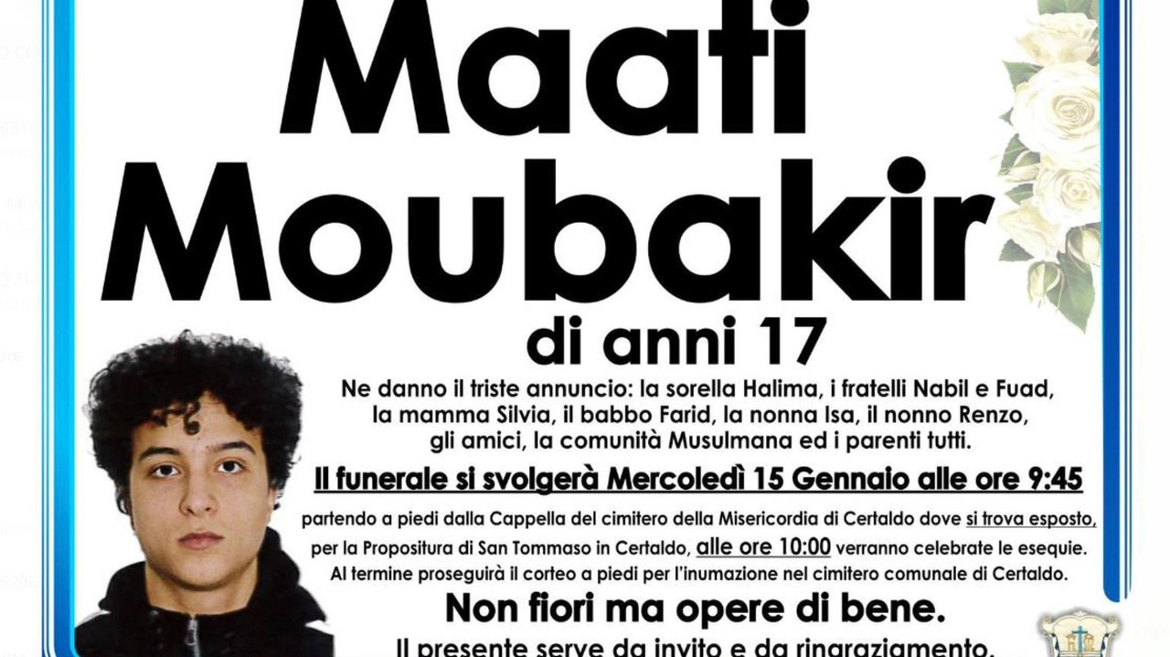 Scontro tra due giovani al funerale di Maati Moubakir a Certaldo, con offese e un coltello. Intervengono i carabinieri.