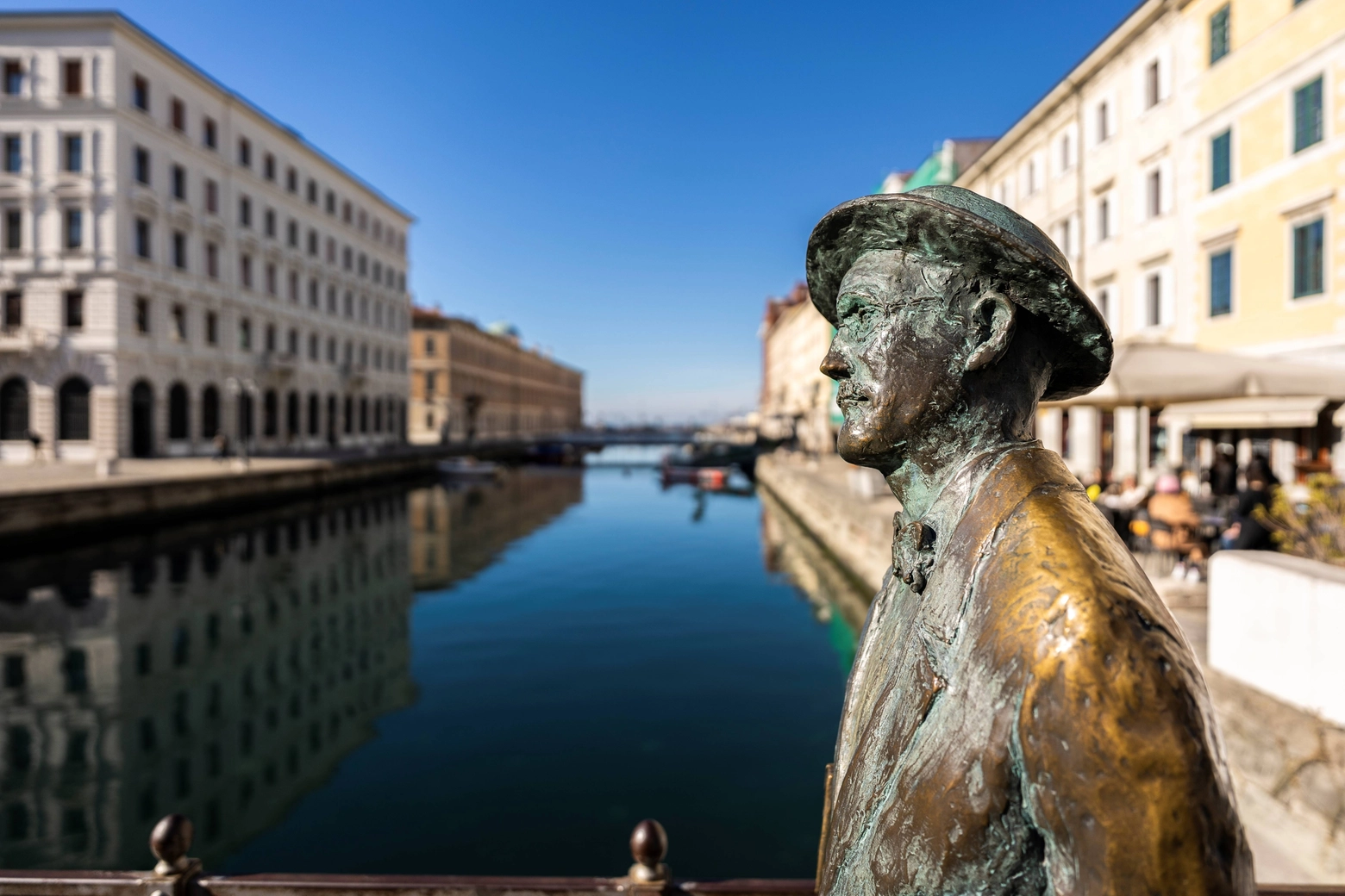 Canal Grande, la statua di James Joyce - Foto Fabrice Gallina