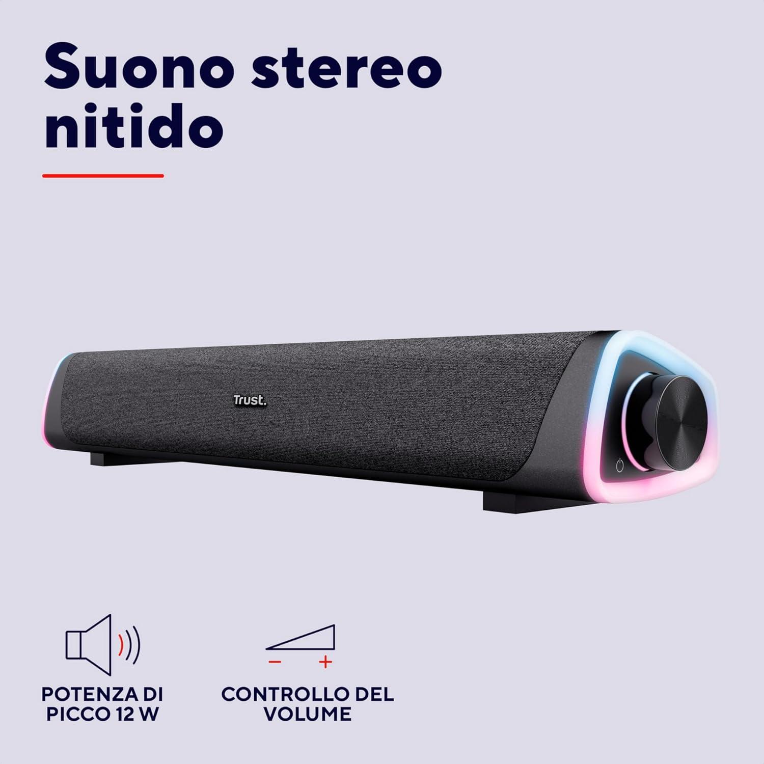 Audio da cinema con la soundbar Trust Liro: costa meno di 10€ ma è eccezionale