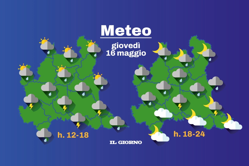 Meteo Lombardia giovedì 16 maggio