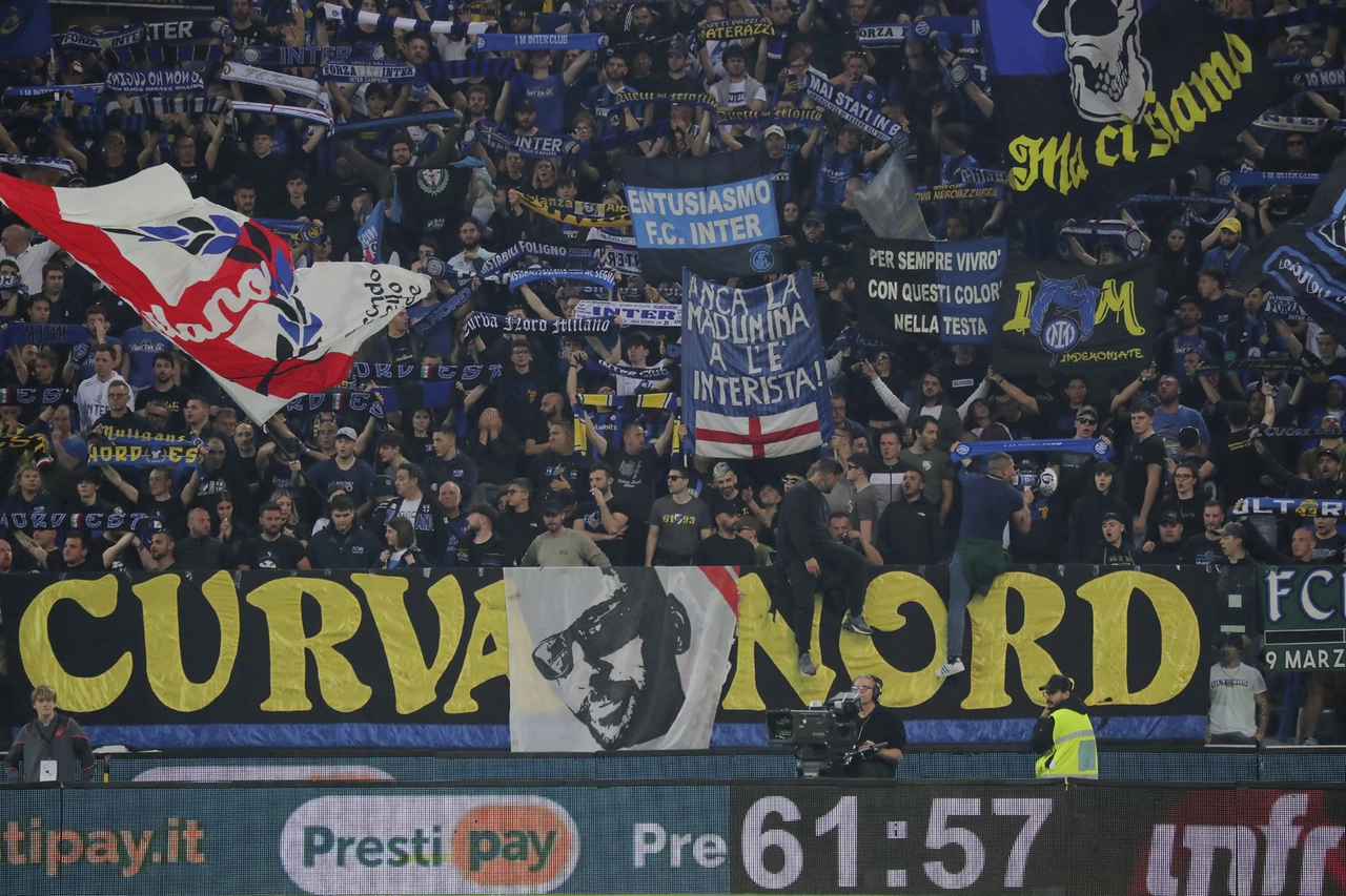 Ultras dell'Inter in trasferta a Udine