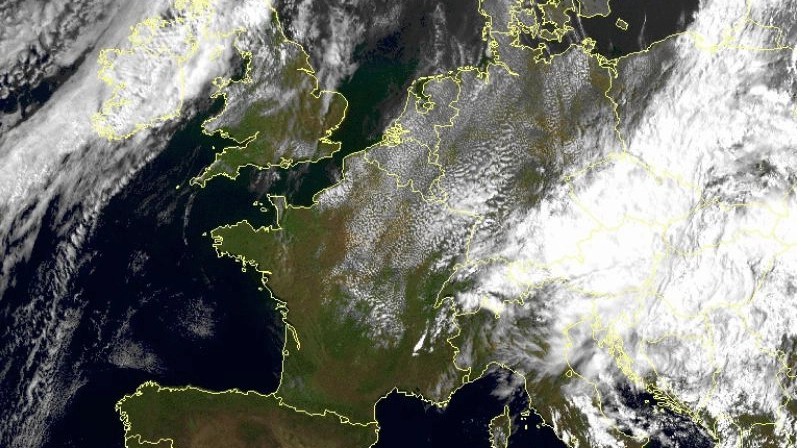 Vortice ciclonico sull'Europa dell'Est (Immagini Meteosat)