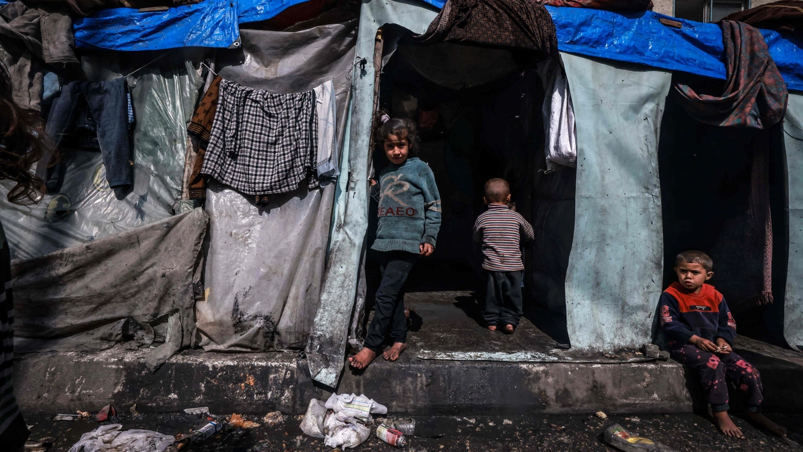 Palestinesi sfollati da Gaza