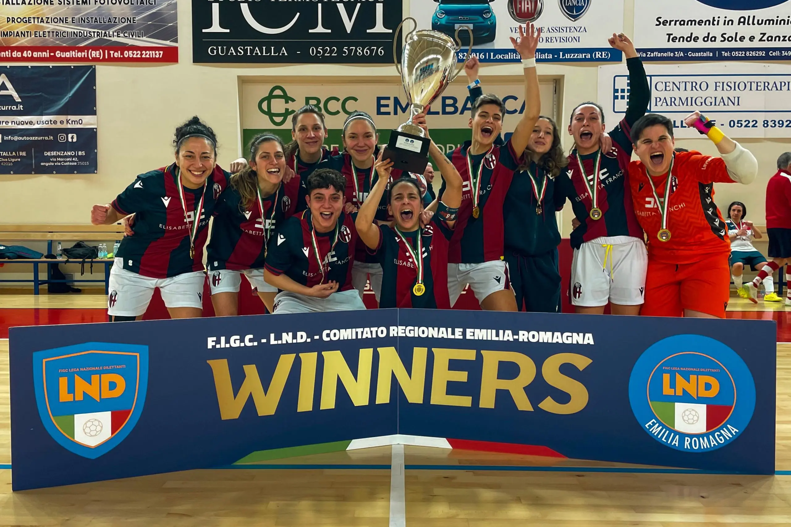 Bologna, le rossoblù del calcio a 5 vincono la Coppa Italia di Serie C