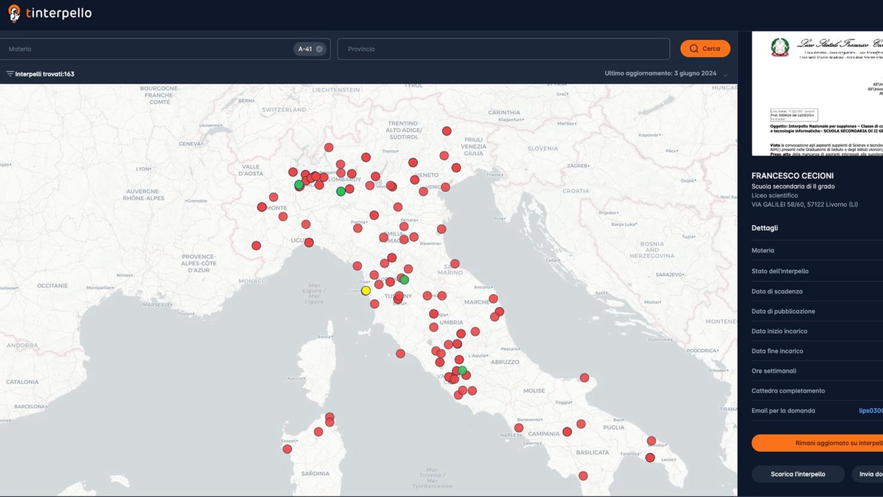 Tinterpello.it e la mappa dell'Italia