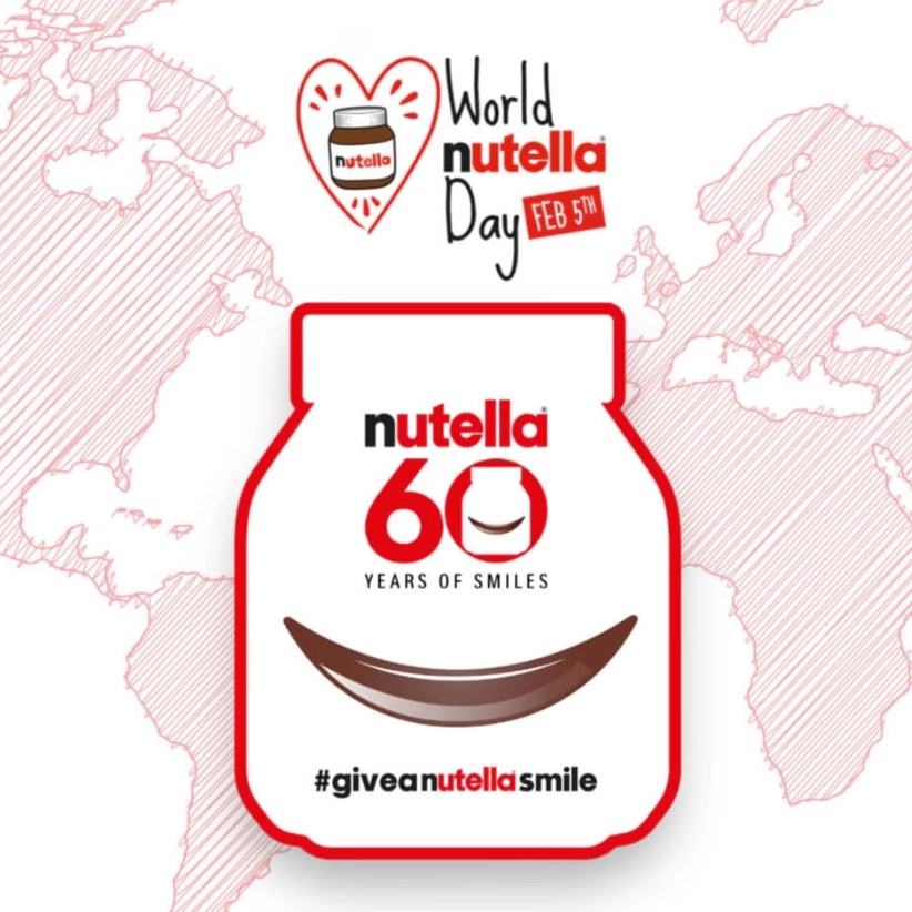 L'immagine social di Ferrero per i 60 anni della Nutella