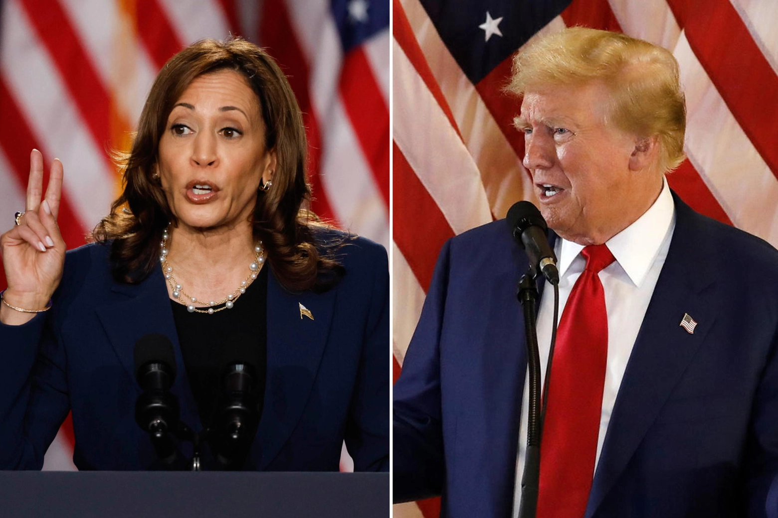 Kamala Harris e Donald Trump