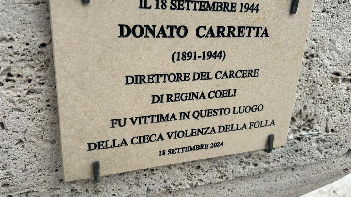 Inaugurata alla Cassazione una targa per Donato Carretta