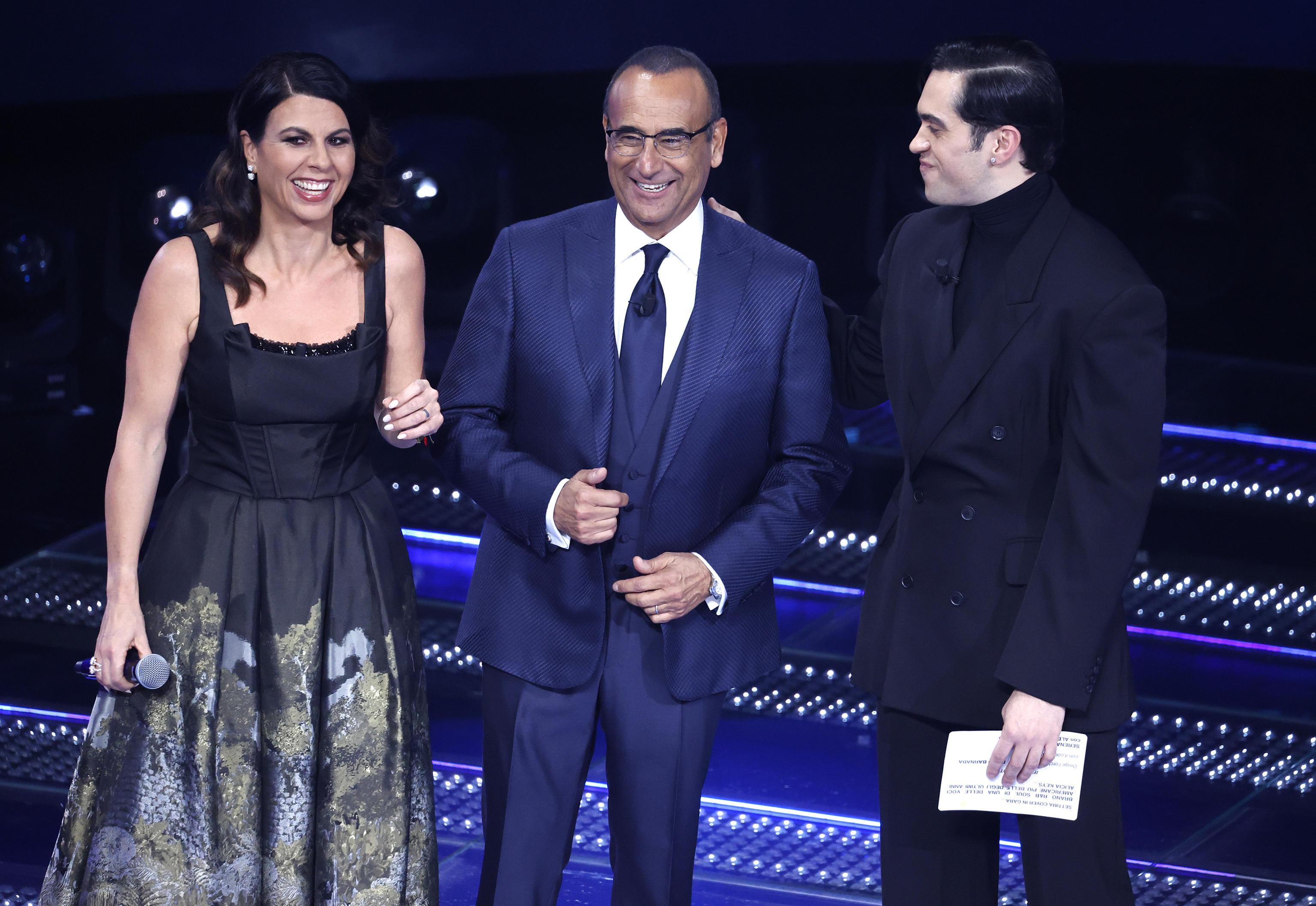 Geppi Cucciari, Carlo Conti e Mahmood