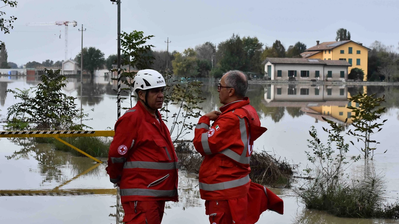 Allagamenti a Bagnolo in Piano, nel Reggiano (foto Artioli)