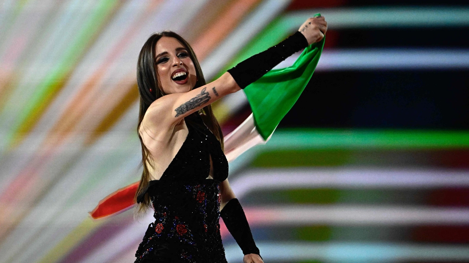 Angelina Mango alla finale di Eurovision 2024 (Ansa)