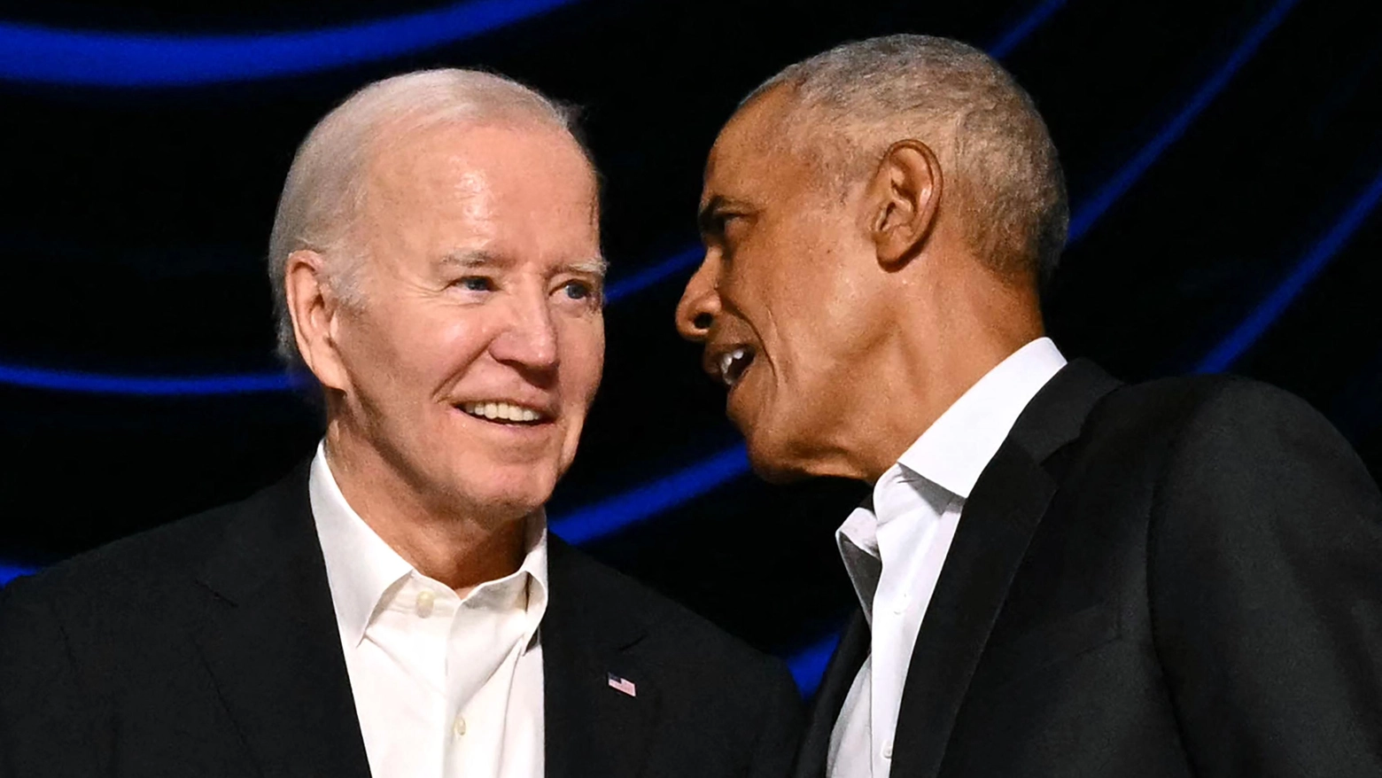 Joe Biden con Barack Obama (foto Afp)