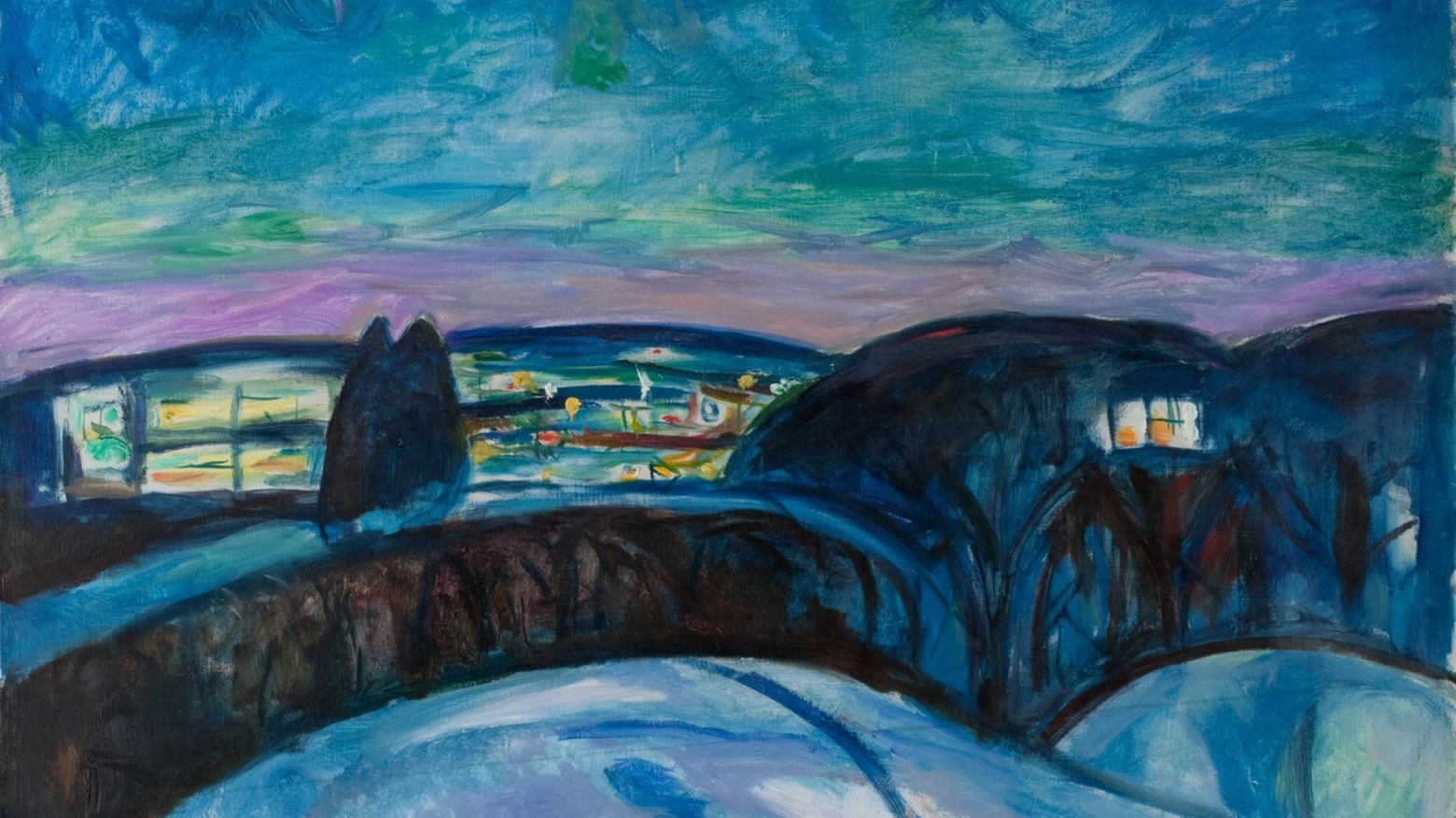 Edvard Munch, Starry Night. Oil on canvas, 1922-1924. Photo © Munchmuseet