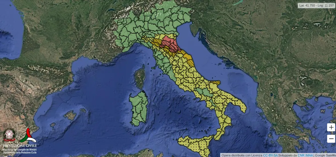 Allerta precipitazioni anche per le prossime ore. “Totale pluviometrico eccezionale”. Le previsioni: coinvolta tutta la fascia adriatica