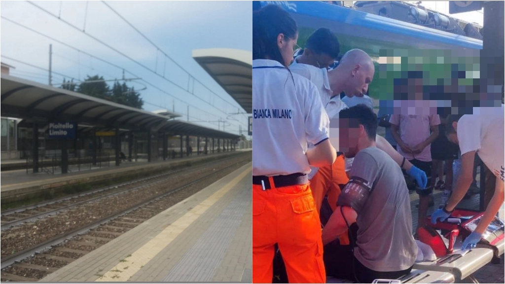 Pioltllo, aggredisce un passeggero sul treno e gli stacca un dito a morsi: i soccorsi in stazione