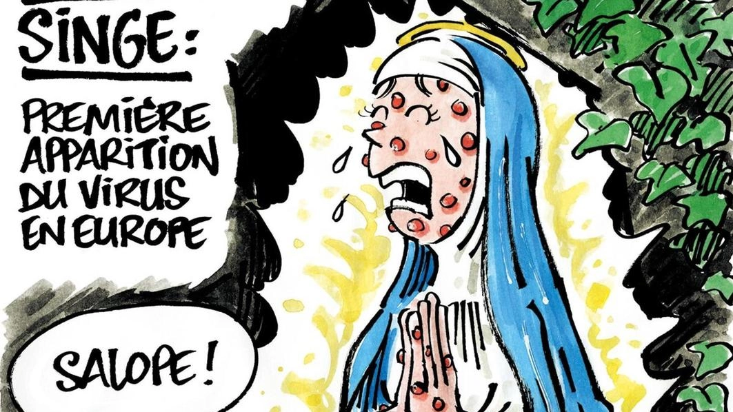 Associazioni cattoliche denunciano Charlie Hebdo per vignetta su Vergine Maria, accusando incitamento all'odio religioso. Polemiche e 25mila firme contro il giornale satirico.