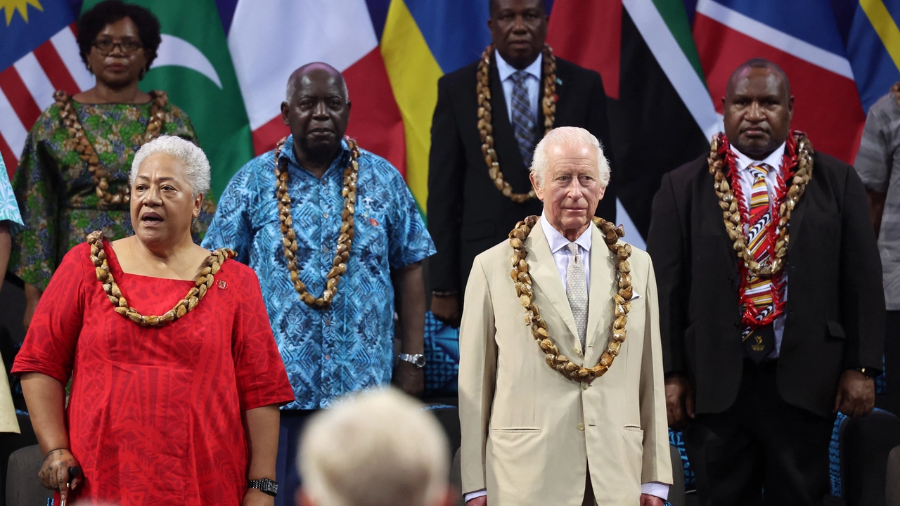 Re Carlo III partecipa alla cerimonia di apertura per il meeting con i capi di governo del Commonwealth (CHOGM) ad Apia, Samoa