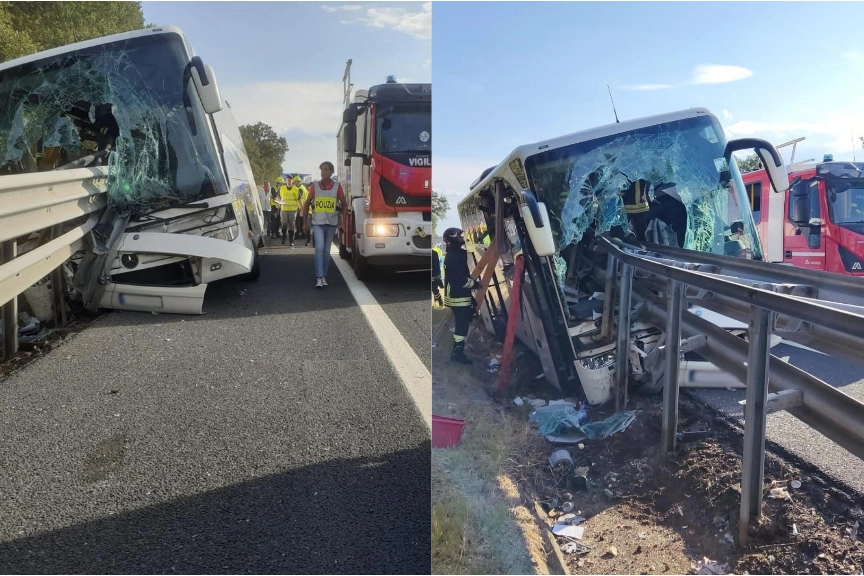 Le terribili immagini del bus