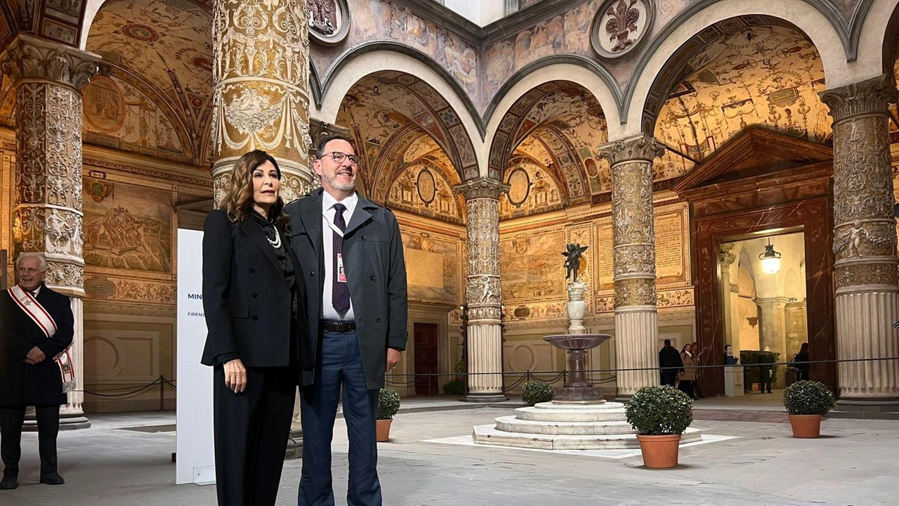 Nel Cortile del Michelozzo, a Palazzo Vecchio a Firenze