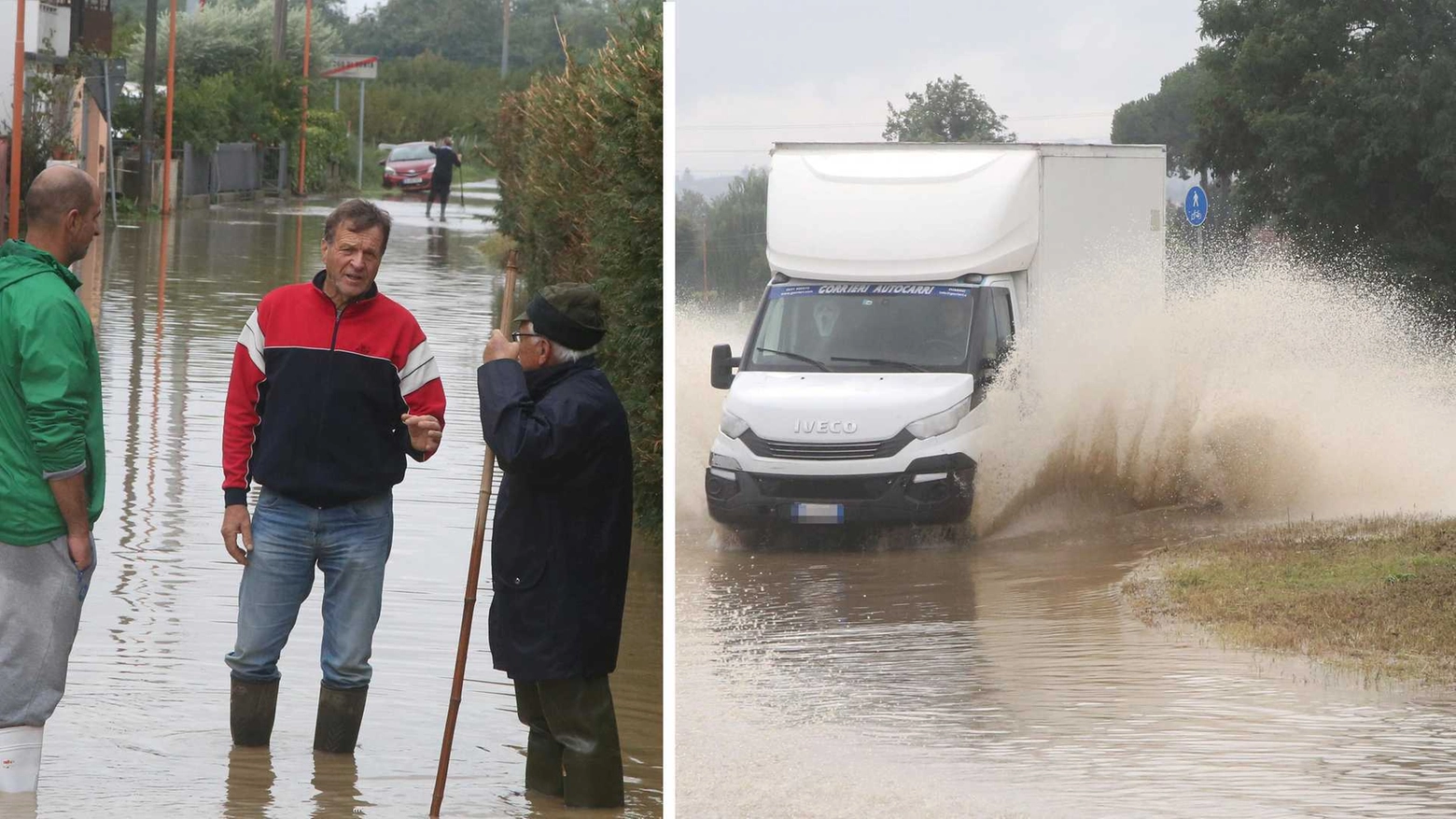 Nubifragi oggi in Emilia Romagna: fanno paura i livelli dei fiumi, danni e allagamenti