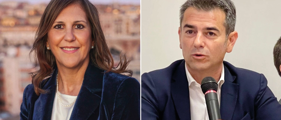 Alessandra Zedda e Massimo Zedda, i due candidati principali a Cagliari