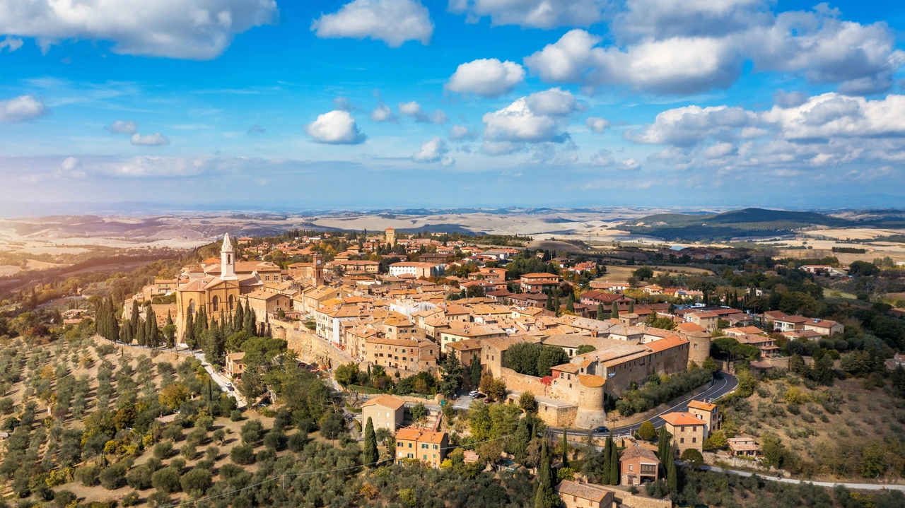 Una veduta di Pienza, cittadina toscana tra le più ricercate online