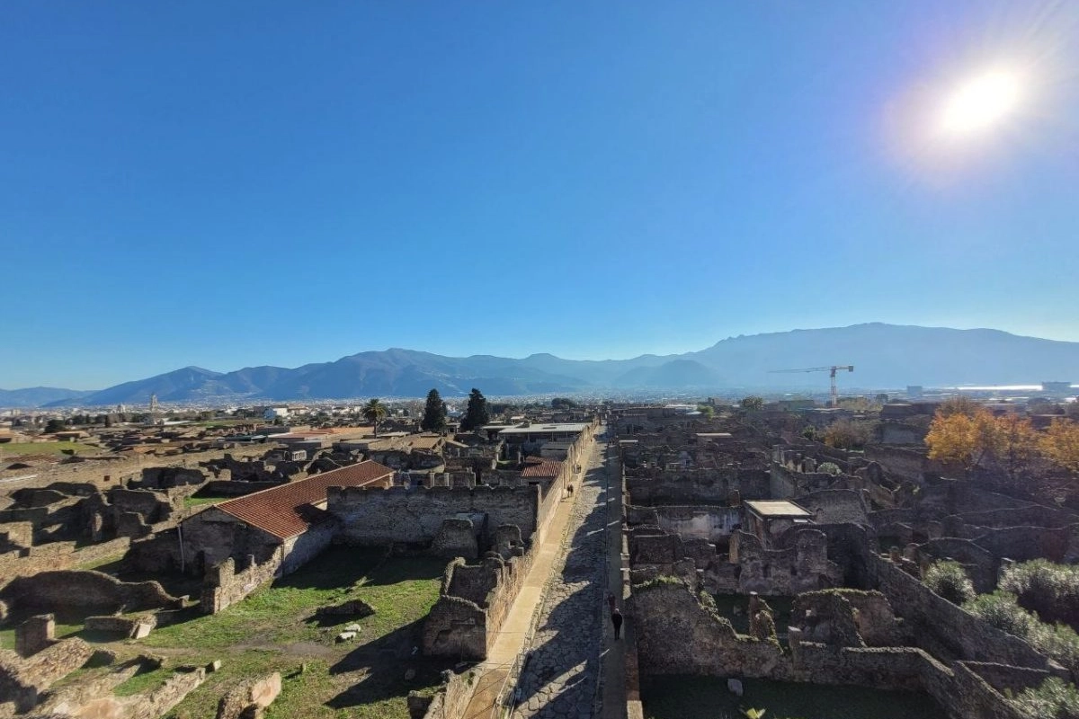 Veduta di Pompei dalla Torre di Mercurio (crediti Parco archeologico di Pompei)