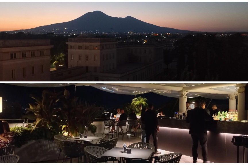 Veduta del Vesuvio dalla terrazza d Habita79