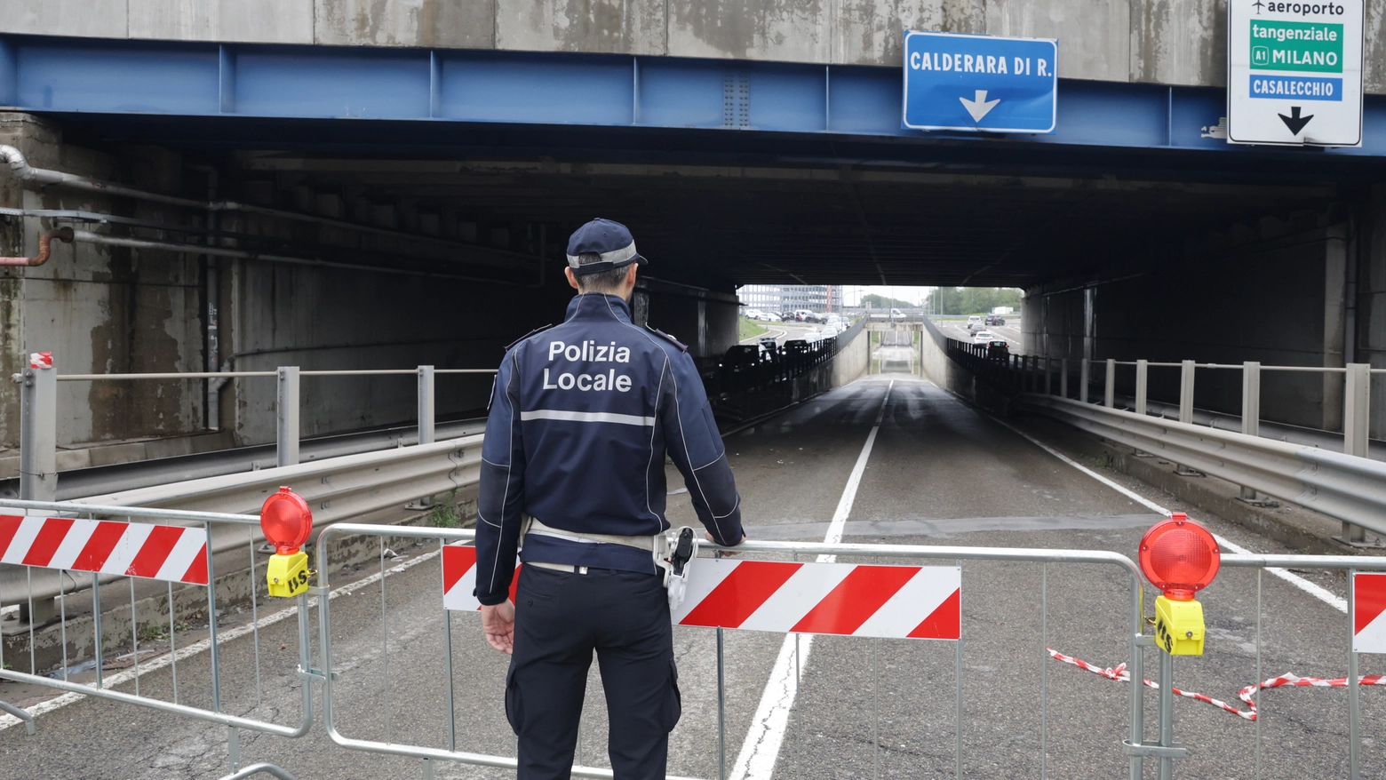 Bologna, sottopassaggio di via Triumvirato e uscita tangenziale 4 in uscita